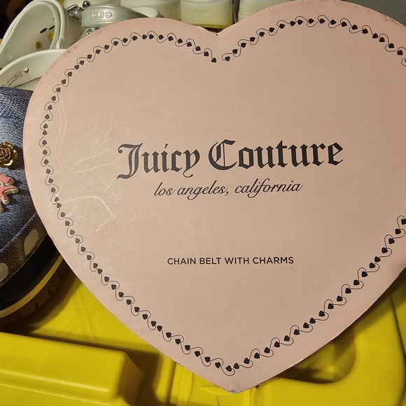 💖New! Juicy Couture Gold Logo Charm Chain Link Belt - Picture 5 of 6